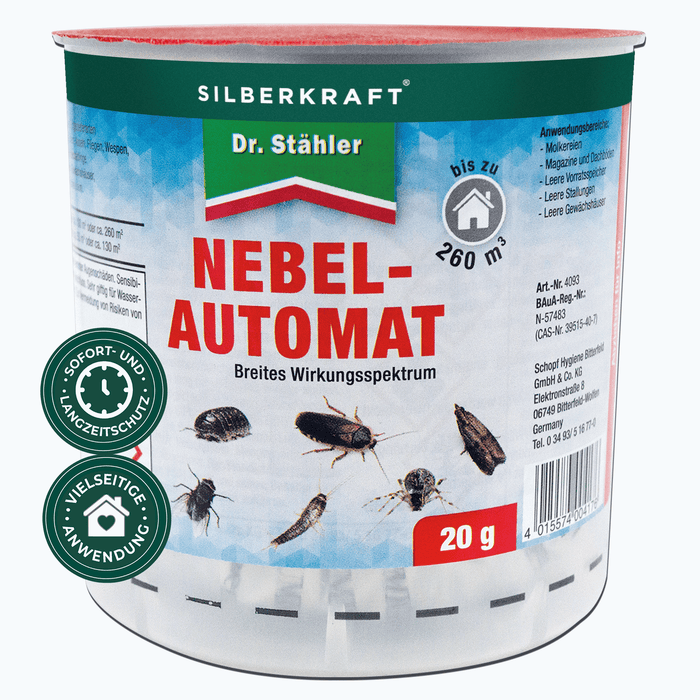 Nebulizzatore automatico Silberkraft Nebulizzatore da 20 g per il controllo professionale degli insetti in ambienti di medie dimensioni contro i parassiti