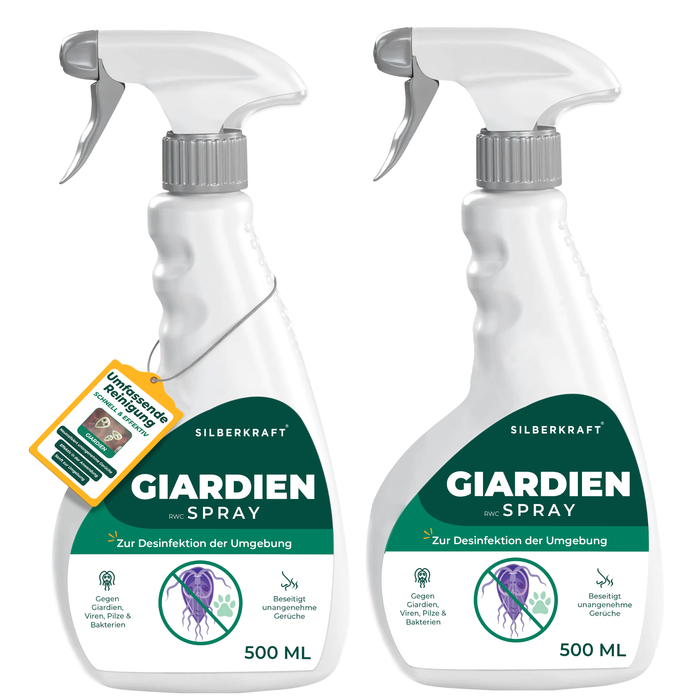Giardia spray contro giardia, batteri, virus e funghi incluso eBook gratuito - Silberkraft