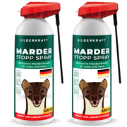 Merhere Flaschen vom Marder-Stopp-Spray.