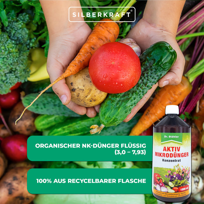 Concentrato microfertilizzante attivo - fertilizzante organico NK, liquido