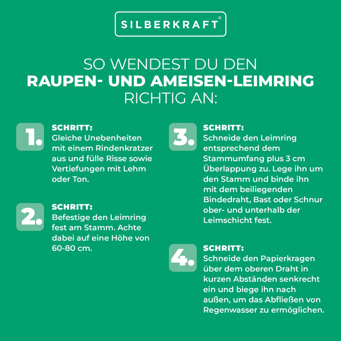 Anello colla bruco e formica: Protezione biotecnica degli alberi da frutto