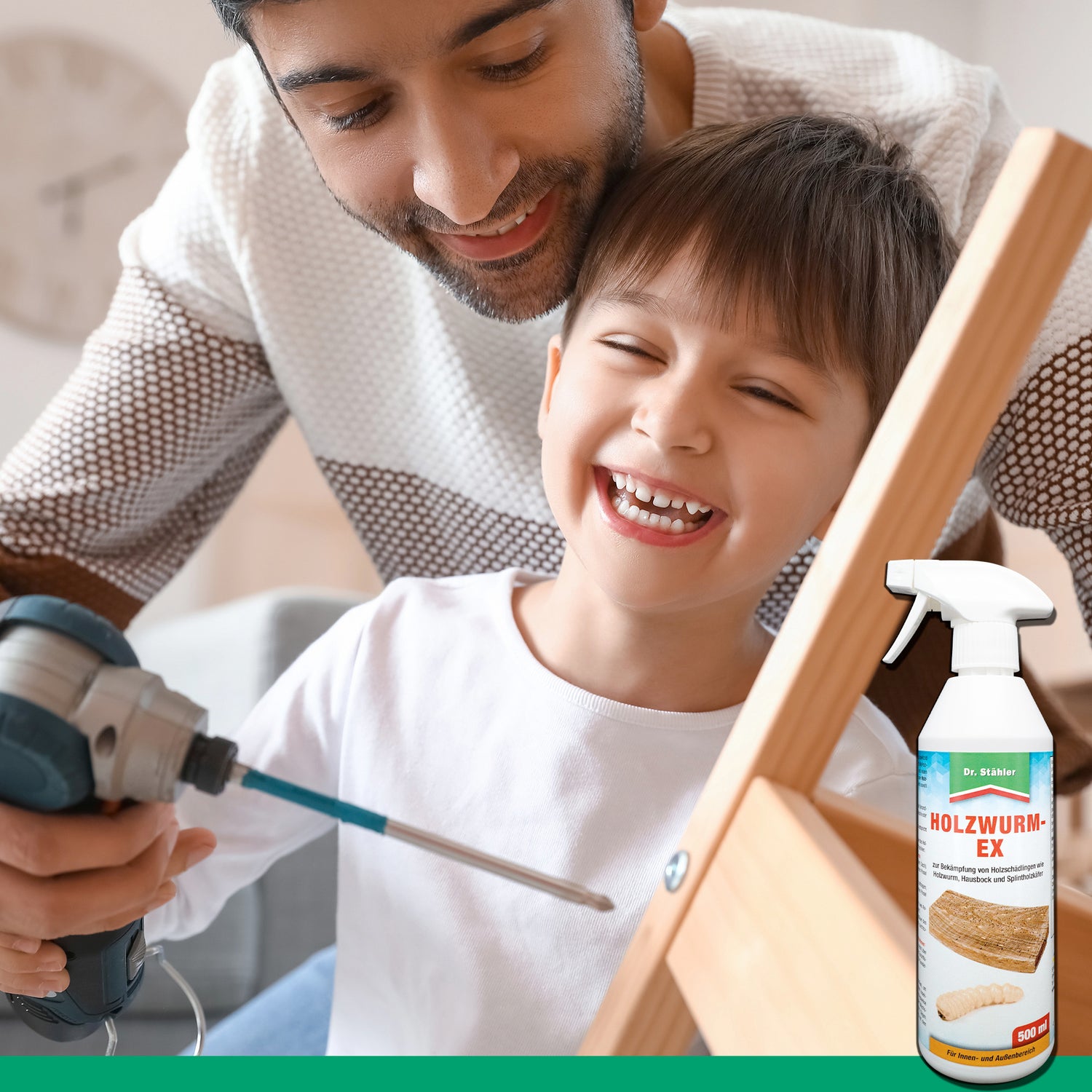 Efficace spray antitarlo: protezione affidabile contro i parassiti del legno come tarli, scarafaggi domestici e scarafaggi dell'alburno