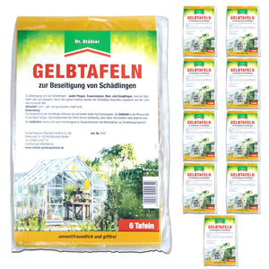 Effektive Gelb-Tafeln zur Schädlingsbekämpfung für Zimmer- und Wintergartenpflanzen - Silberkraft