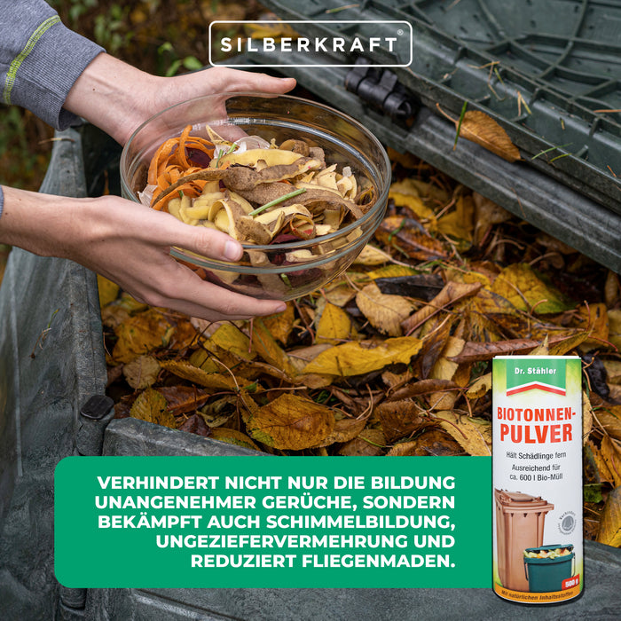 Polvere organica per botti contro odori sgradevoli e parassiti