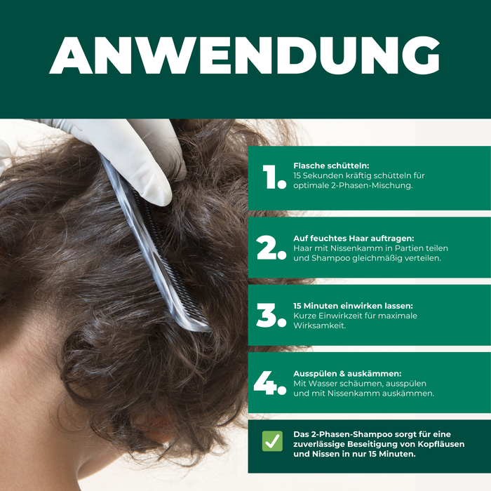 Shampoo per pidocchi - shampoo per pidocchi per bambini e adulti, incluso shampoo per pidocchi a pettine