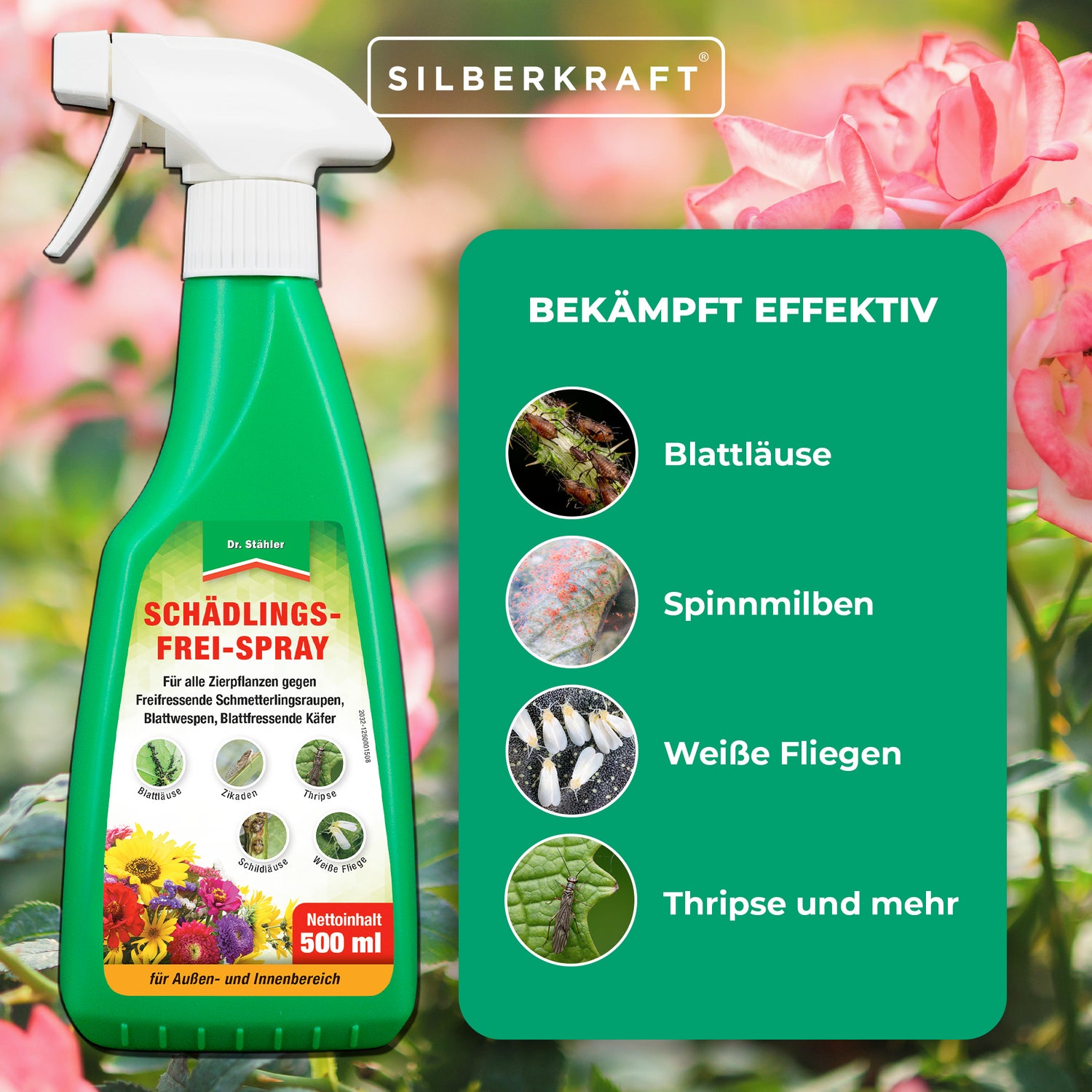 Spray antiparassitario per un ambiente vegetale protetto e libero da acari e afidi
