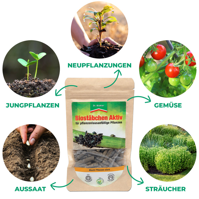Biostäbchen Aktiv: rinforzante altamente efficace per piante vitali e resistenti