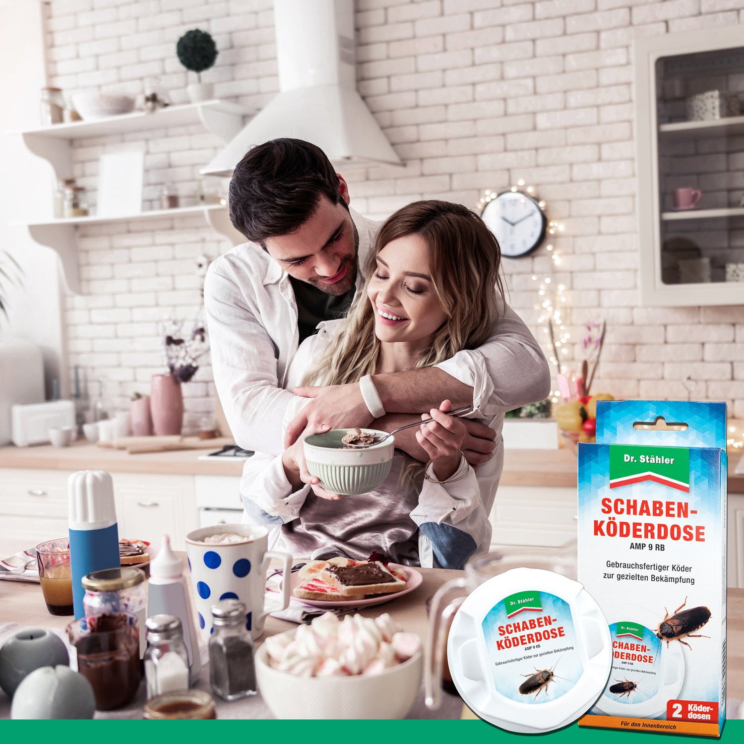 Scatola per esche per scarafaggi da interno contro la blatta tedesca, la blatta comune e la blatta americana