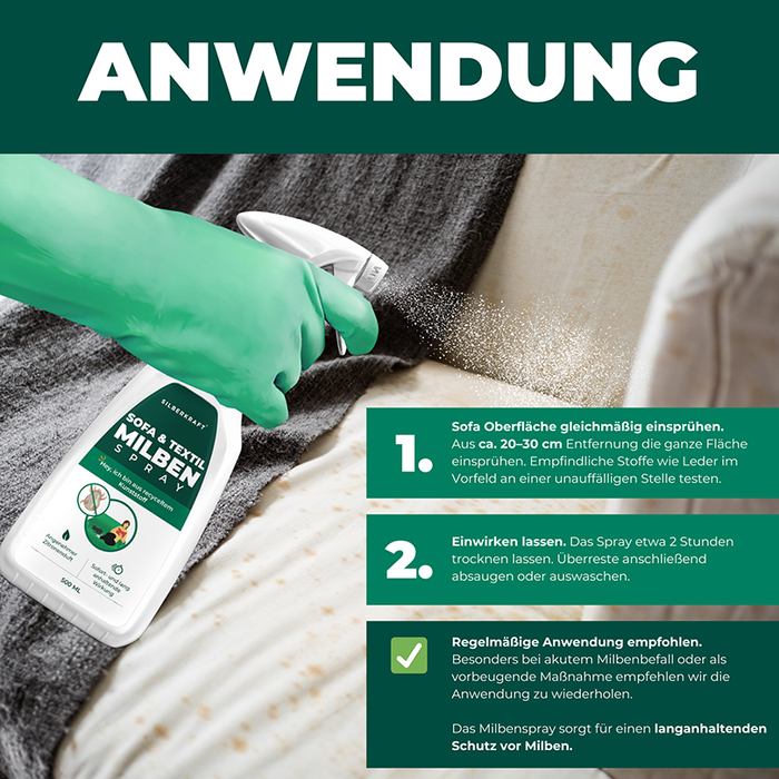 Spray antiacaro per materassi e tessuti: combatte gli acari a letto