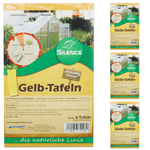 Pannelli gialli Silence: soluzione efficace contro mosche bianche, moscerini dei funghi, moscerini della frutta e dell'aceto - Silberkraft