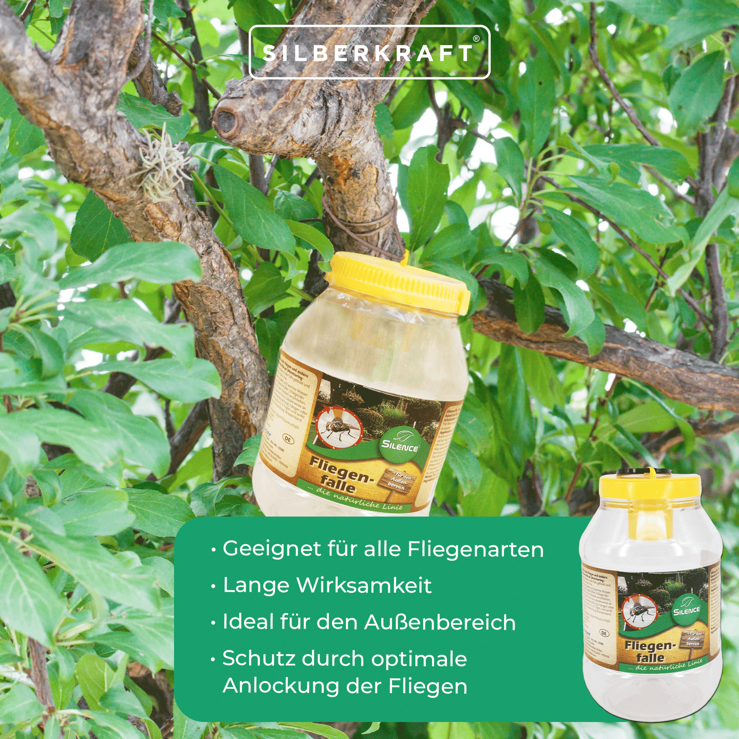 Trappola per mosche Silence: protezione ottimale contro le mosche per uso esterno