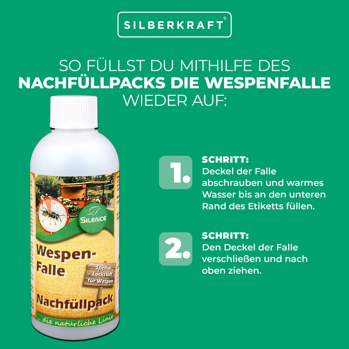 Confezione di ricarica per trappola per vespe Silence: protezione efficace contro le vespe fastidiose