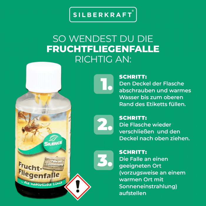 Trappola per mosche della frutta Silence: trappola di monitoraggio per rilevare infestazioni da mosche della frutta, della frutta e dell'aceto