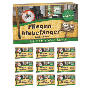 Silence Fliegenklebefänger: Klassischer Fliegenfänger mit einzigartiger Lockwirkung - Silberkraft