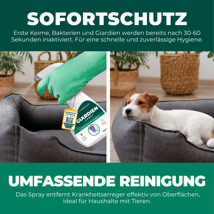 Spray anti-Giardia contro Giardia, batteri, virus e funghi, incluso eBook gratuito