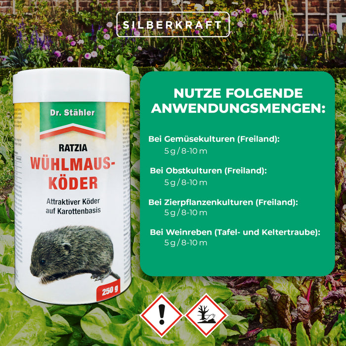 Esca per arvicole Ratzia: Efficace esca per arvicole a base di carote