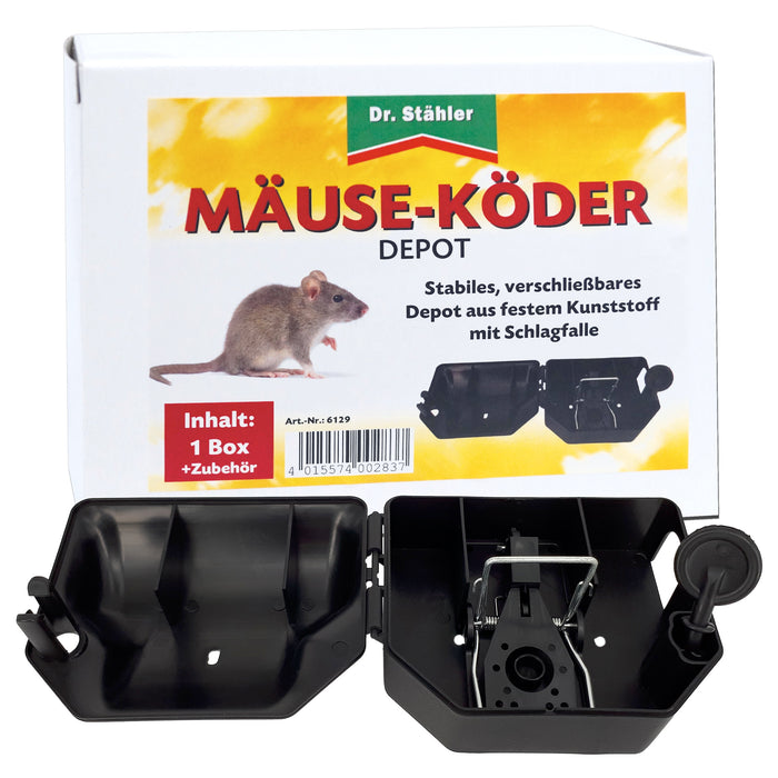 Deposito esche per topi con trappola a scatto per casa e giardino