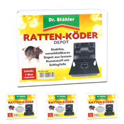 Efficace deposito di esche per topi con trappola a scatto per aree interne ed esterne