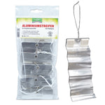 Strisce di alluminio Ferox-Protect con depositi di feltro - come materiale di supporto per lo spray repellente per cinghiali - Silberkraft