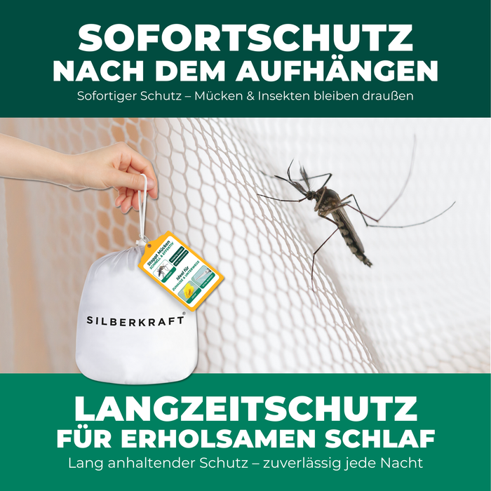 Sofort- und Langzeitschutz gegen Mücken – Moskitonetz schützt sofort nach dem Aufhängen. Hochdichte Maschen verhindern das Eindringen von Mücken und sorgen für ruhigen Schlaf.
