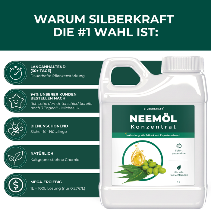 Olio di neem con emulsionante – Concentrato di olio di neem nutriente per le tue piante