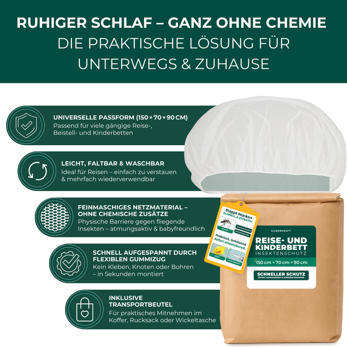 Zanzariera per letto, viaggio, esterno e campeggio