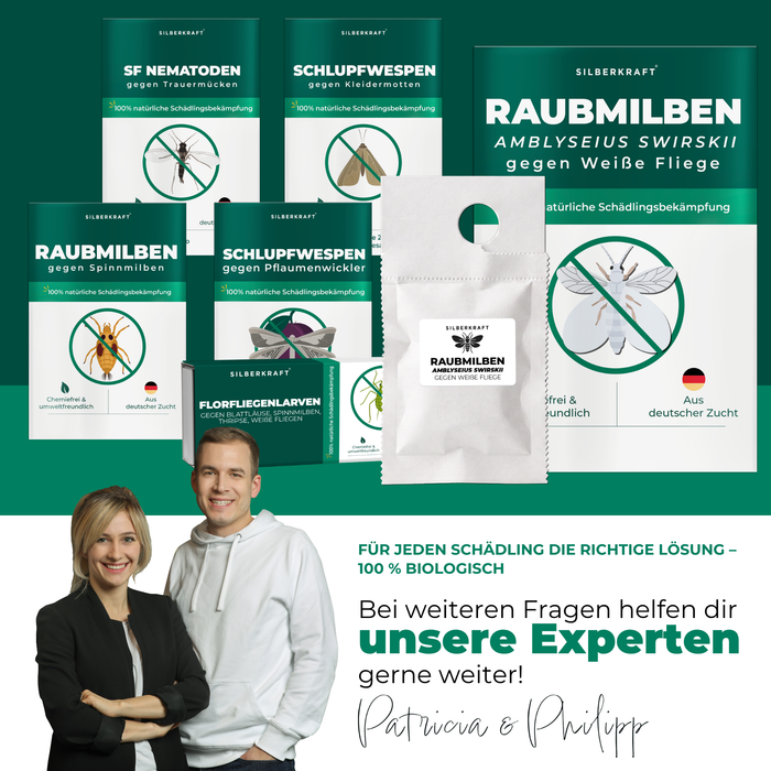 Silberkraft Experten Patricia und Philipp zu Nützlingen gegen Schädlinge