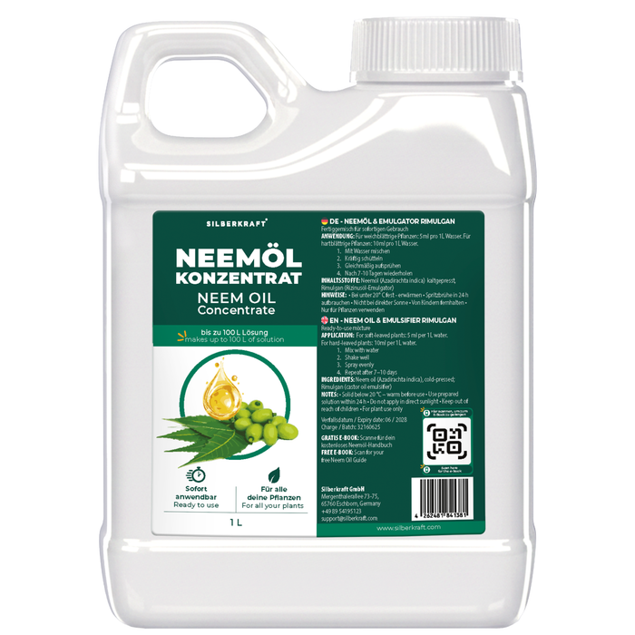 Olio di neem con emulsionante – Concentrato di olio di neem nutriente per le tue piante