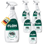 Sei flaconi di spray antipulci – confezione di fornitura