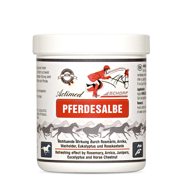 Unguento per cavalli attivato con arnica: cura rinfrescante per i muscoli del cavallo stressati