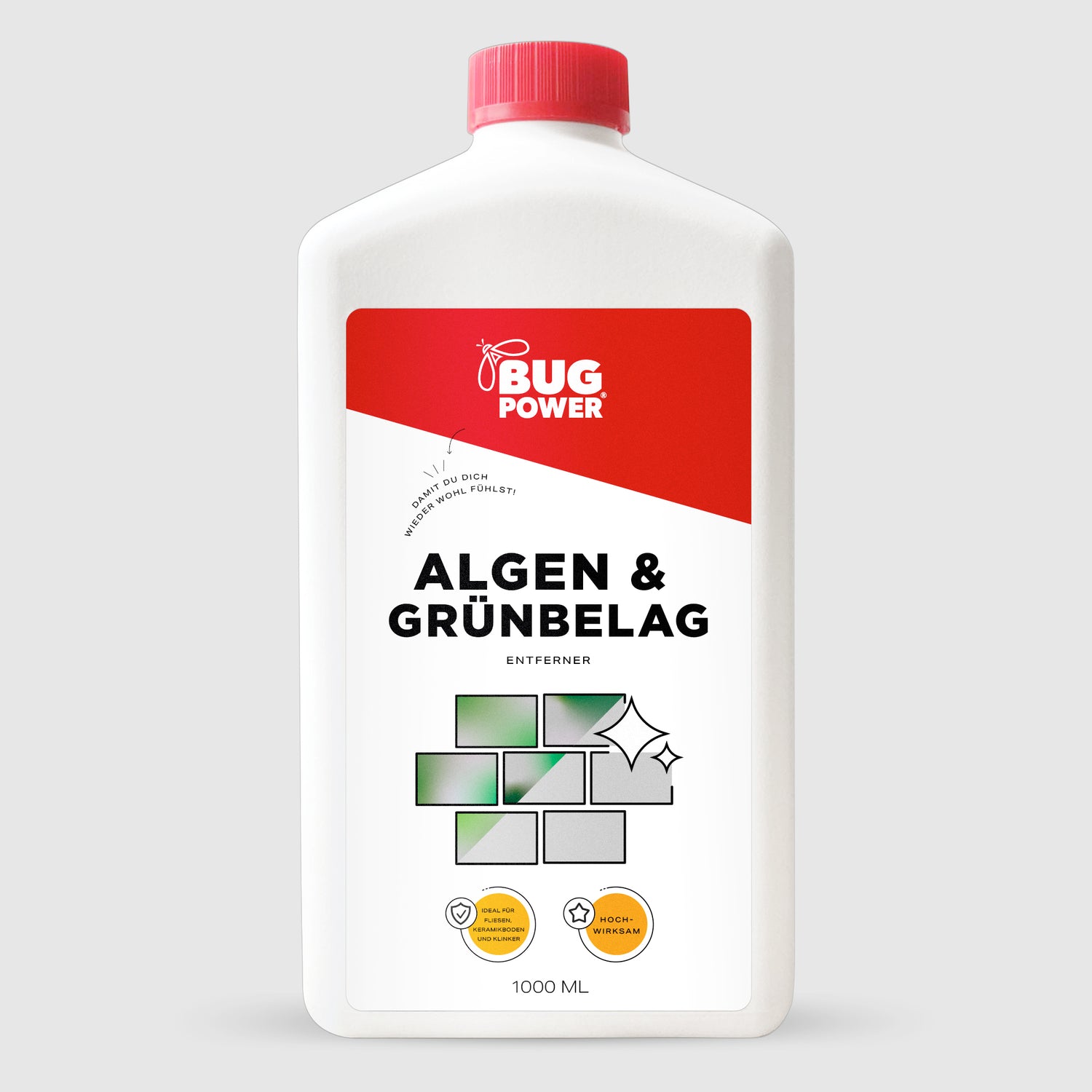 Rimuovi alghe e depositi verdi professionale - concentrato liquido per la pulizia di scale e piastrelle in pietra - adatto ad un'ampia gamma di superfici