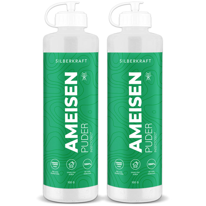 Polvere anti-formiche – Uccidi formiche per uso interno ed esterno – 100% terra di diatomee – Alternativa all’esca per formiche e allo spray per formiche