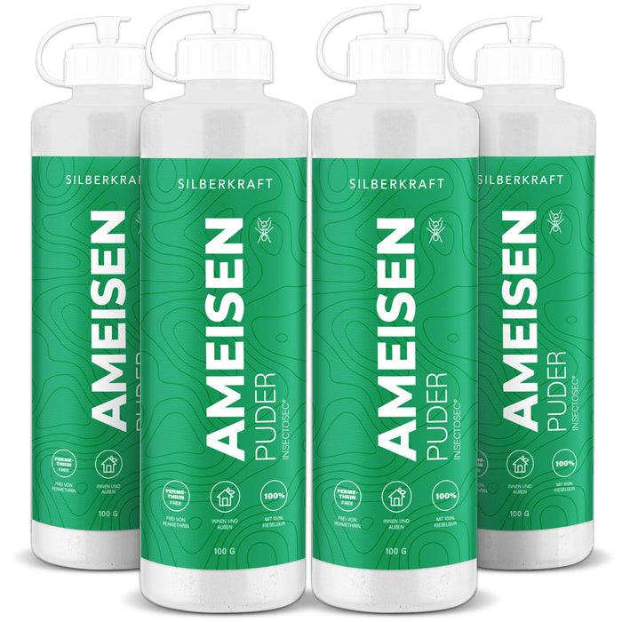 Polvere anti-formiche – Uccidi formiche per uso interno ed esterno – 100% terra di diatomee – Alternativa all’esca per formiche e allo spray per formiche