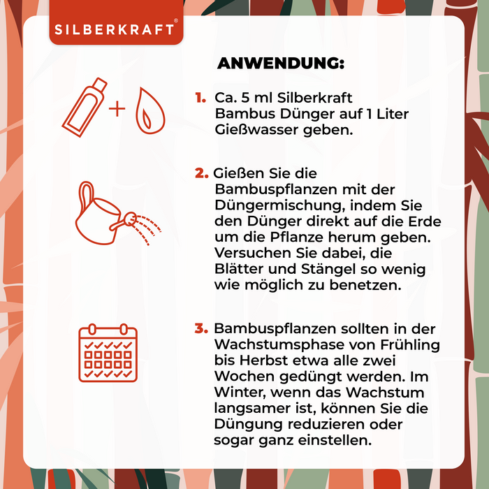 Fertilizzante per bambù - Fertilizzante liquido minerale NPK con azoto - Fertilizzante per bambù - Fertilizzazione del bambù