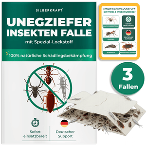 Ungeziefer/ Insektenfalle mit Spezial-Lockstoff - Silberkraft