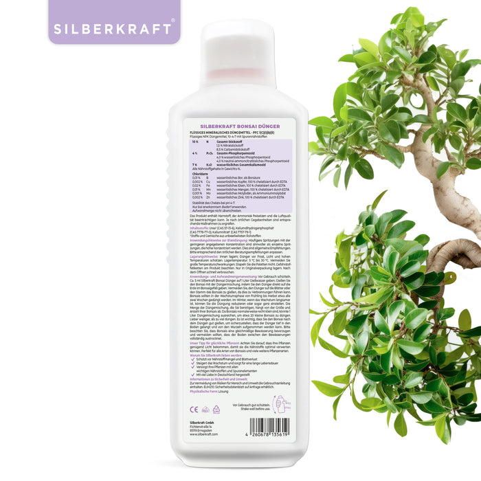Fertilizzante per bonsai - Fertilizzante liquido minerale NPK con azoto - Fertilizzante per bonsai - Fertilizzante per bonsai Ficus