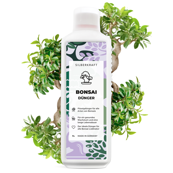 Concime per bonsai - Concime liquido minerale NPK con azoto - Concime per bonsai - Concime Bonsai Ficus - Silberkraft