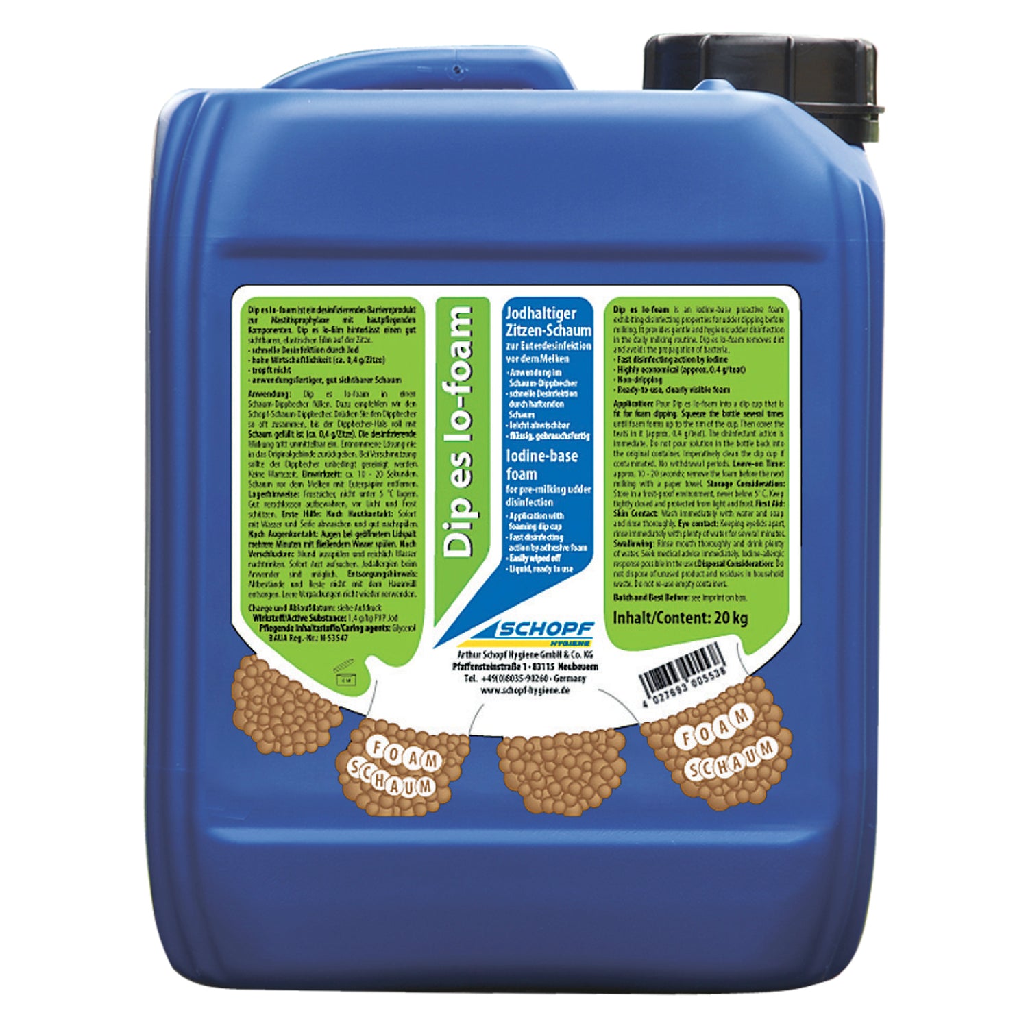 Dip Io-foam: schiuma contenente iodio per un'efficace pre-pulizia della mammella