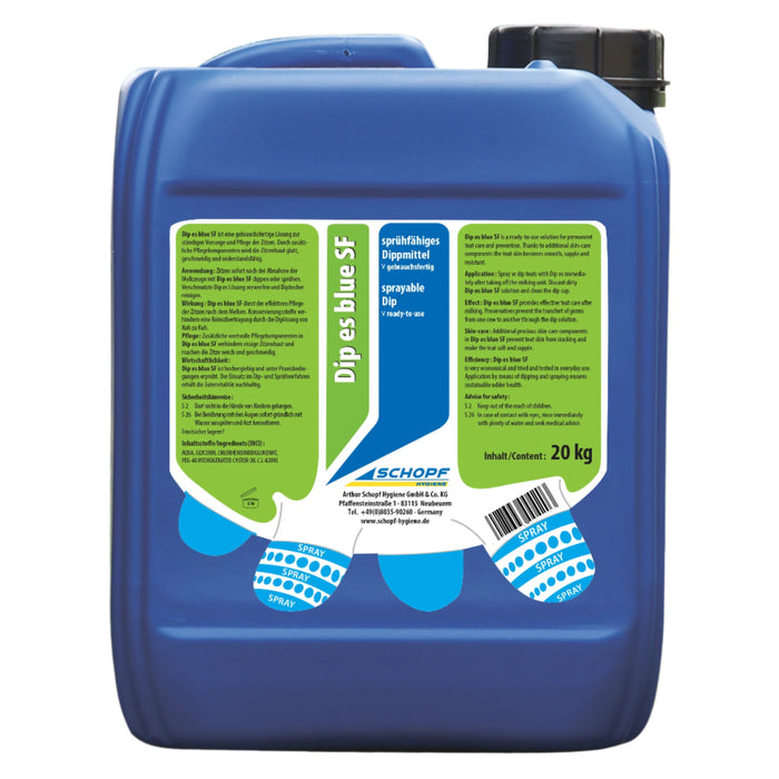 Dip es blue SF: immersione spray per la cura delle tettarelle resistenti