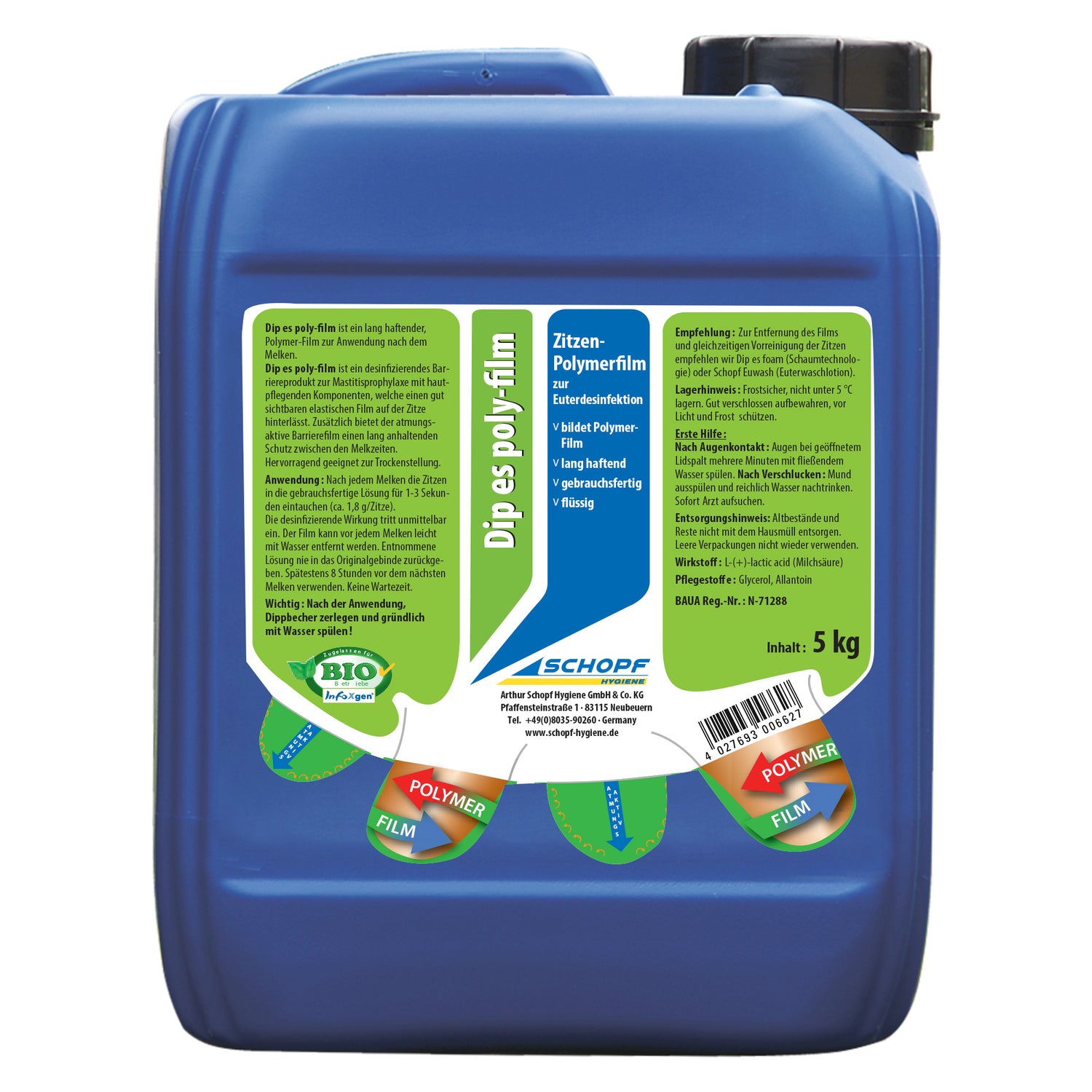 Dip it poly-film: pellicola polimerica a lunga durata per la disinfezione della mammella e la prevenzione della mastite