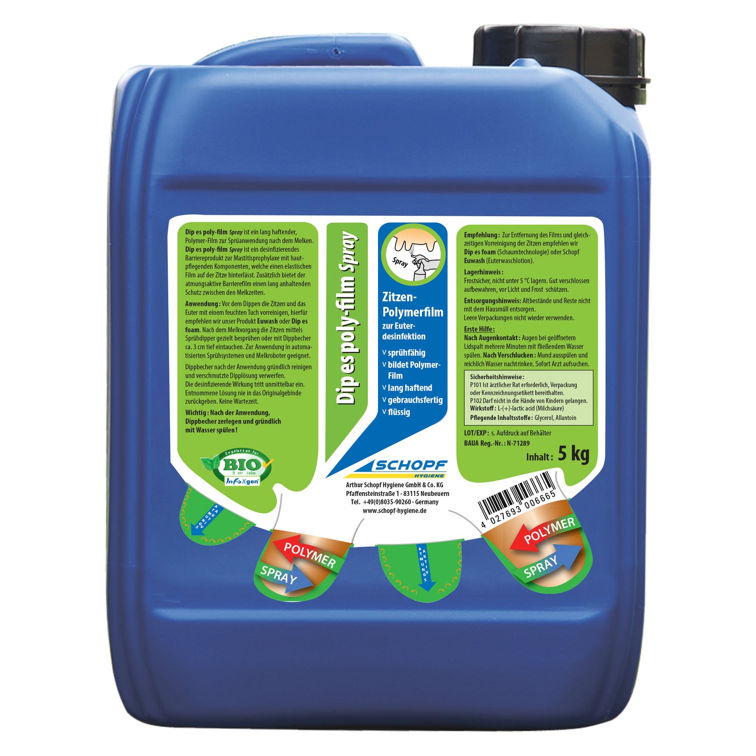 Dip it poly-film spray: pellicola polimerica spruzzabile per un'efficace disinfezione della mammella