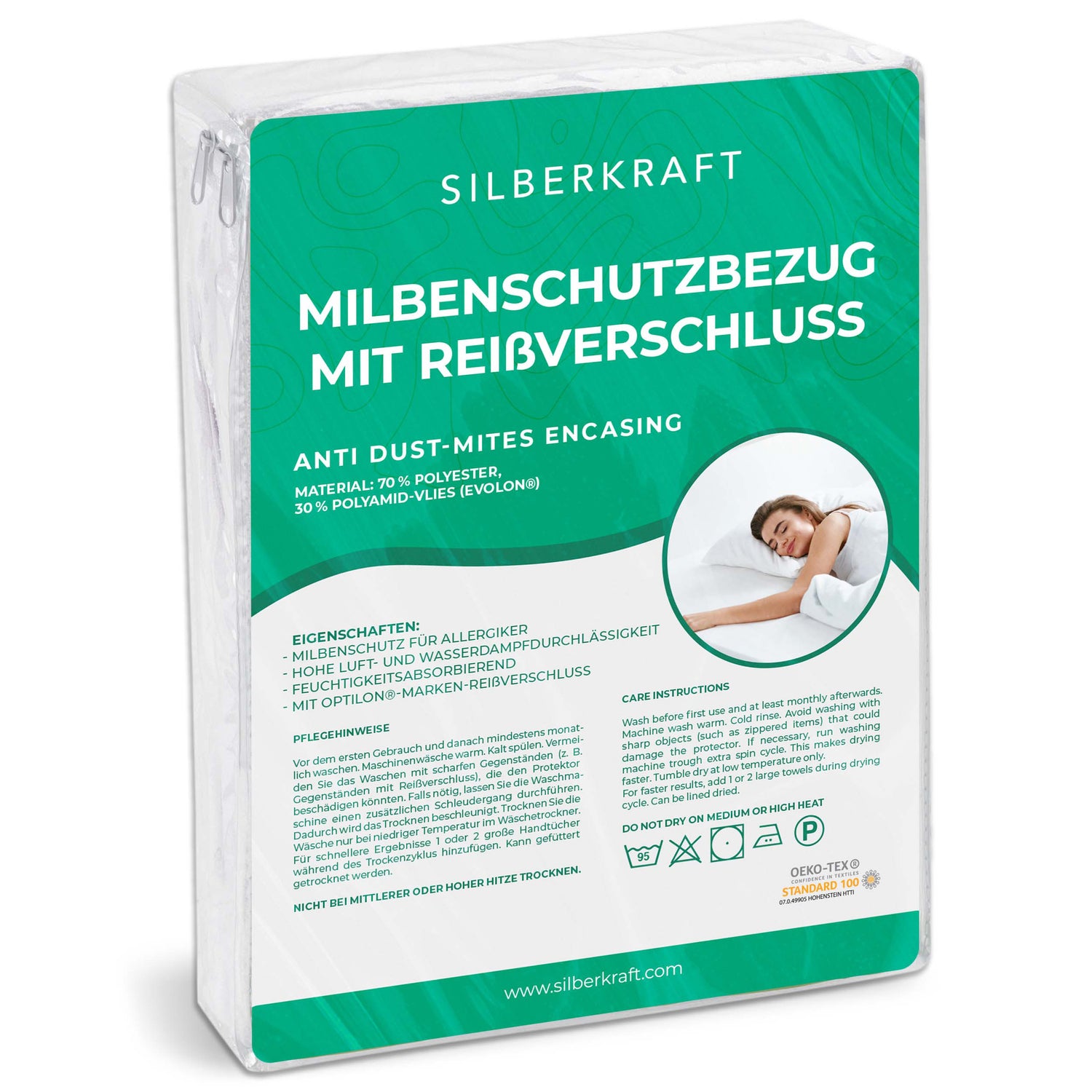 Fodera antiacaro - protezione completa del materasso con cerniera