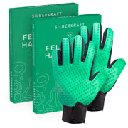 guanto da toelettatura per cane, gatto, cavallo; Conigli e altri animali domestici - cura delicata grazie a 256 protuberanze - effetto massaggio - taglia unica - a pelo lungo o corto