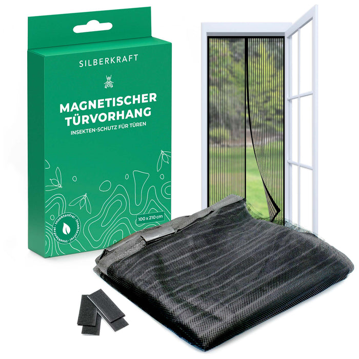 Zanzariera per porte - 100 x 210 cm - senza foratura