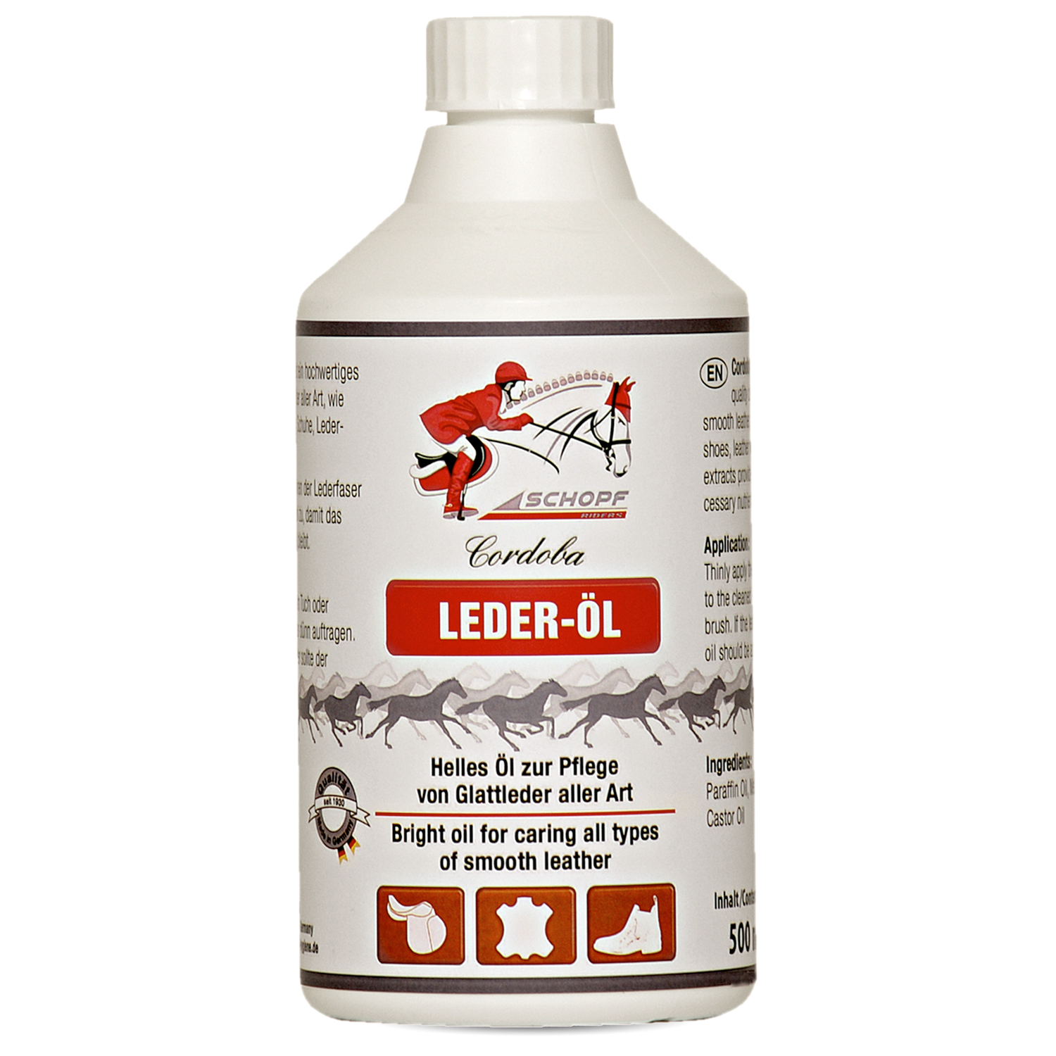 Olio per cuoio di alta qualità per selle, briglie e stivali da equitazione