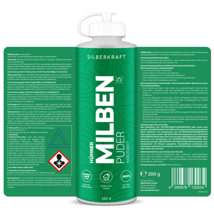 Polli in polvere di acaro