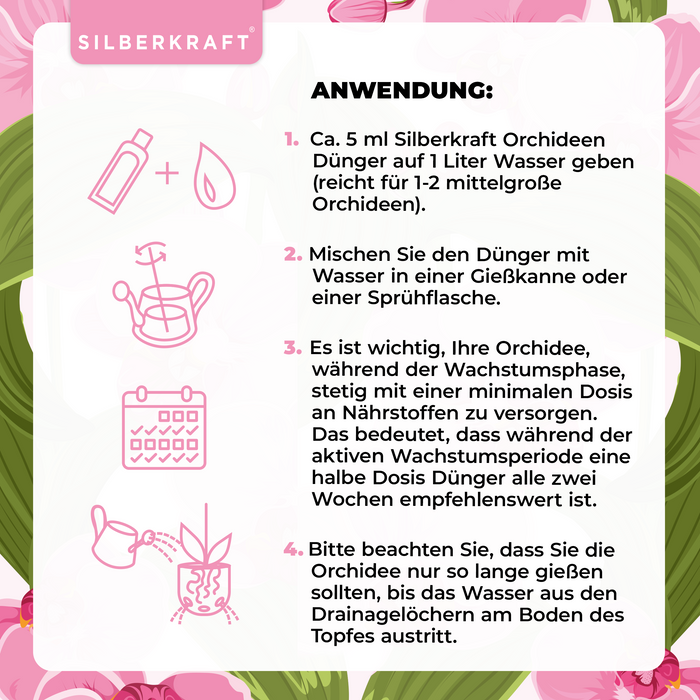 Fertilizzante per orchidee - Fertilizzante liquido minerale NPK con azoto - Fertilizzante per orchidee - Fertilizzazione delle orchidee