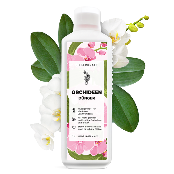 Concime per orchidee - Concime liquido minerale NPK con azoto - Concime per orchidee - Concimare le orchidee - Silberkraft
