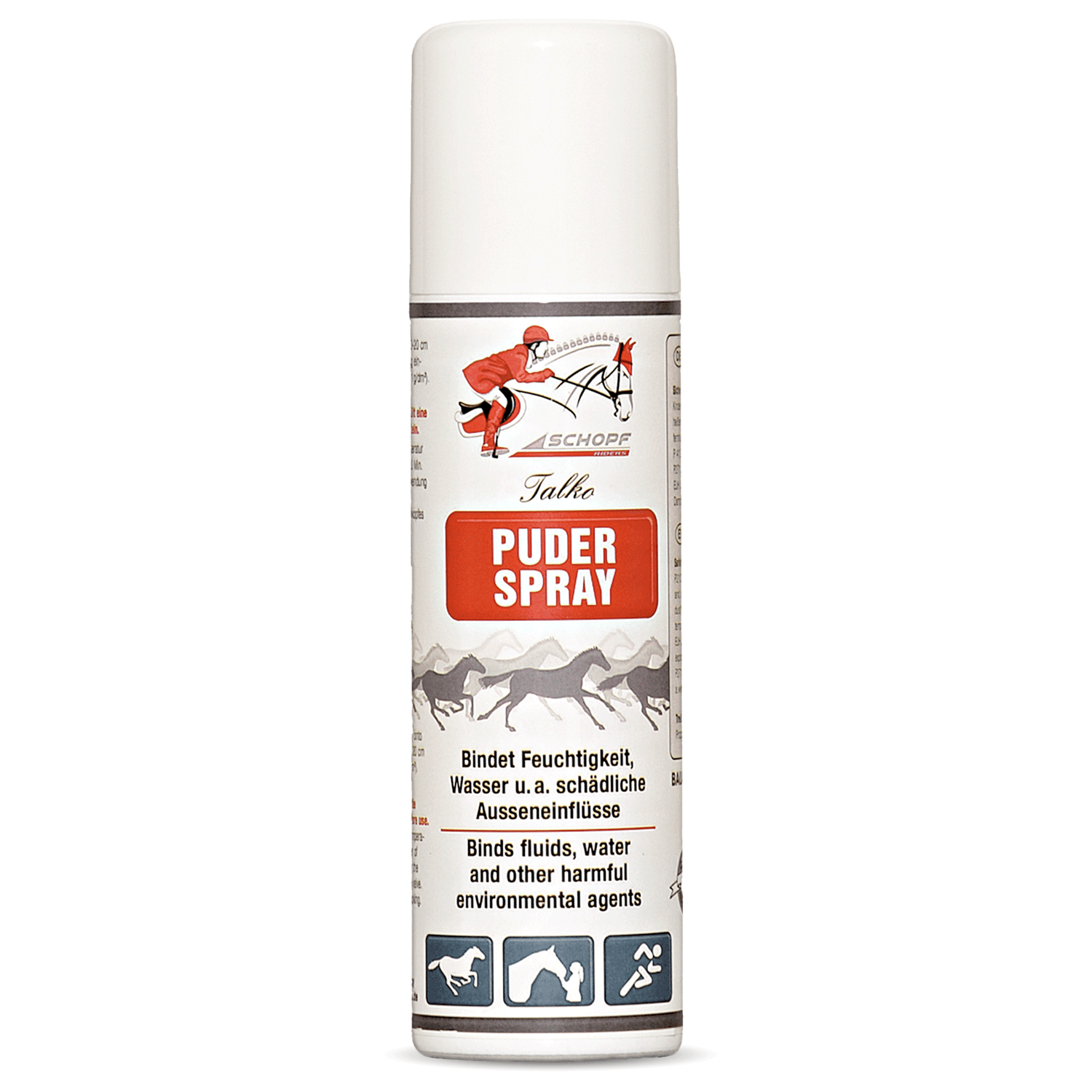 Spray in polvere Talko: protezione efficace dall'umidità per le superfici del cavallo