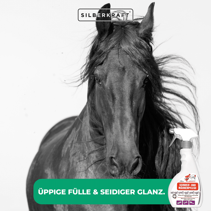 Spray per la cura della coda e della criniera per capelli di cavallo radiosamente belli